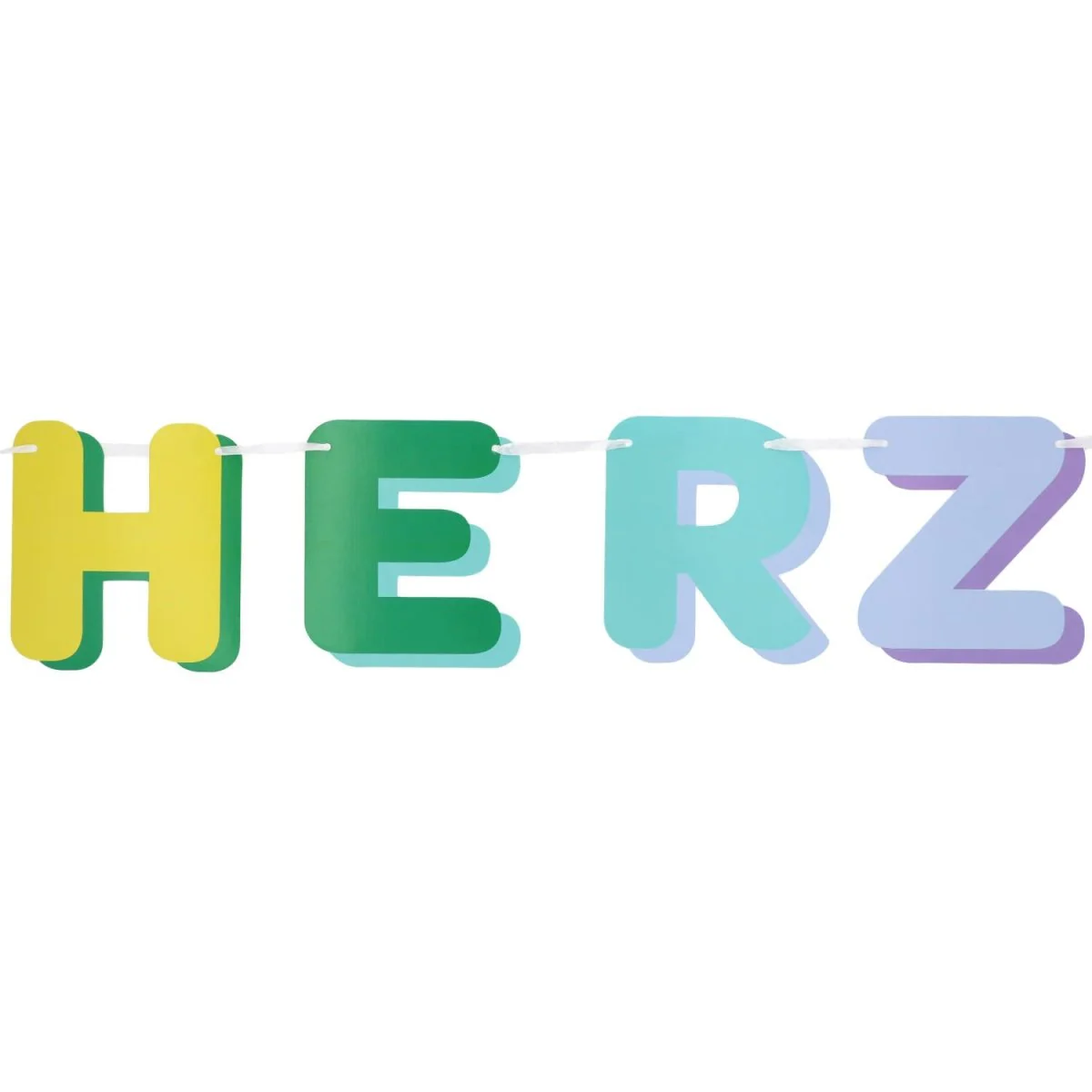 Gekleurde Letterslinger Herzlich Glückwunsch 2,6m - Image 2