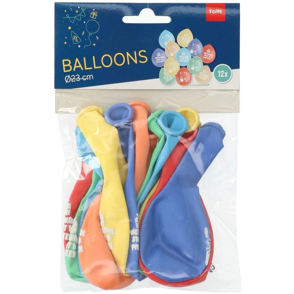 Gekleurde Sinterklaas Ballonnen 23cm 12st - Image 2