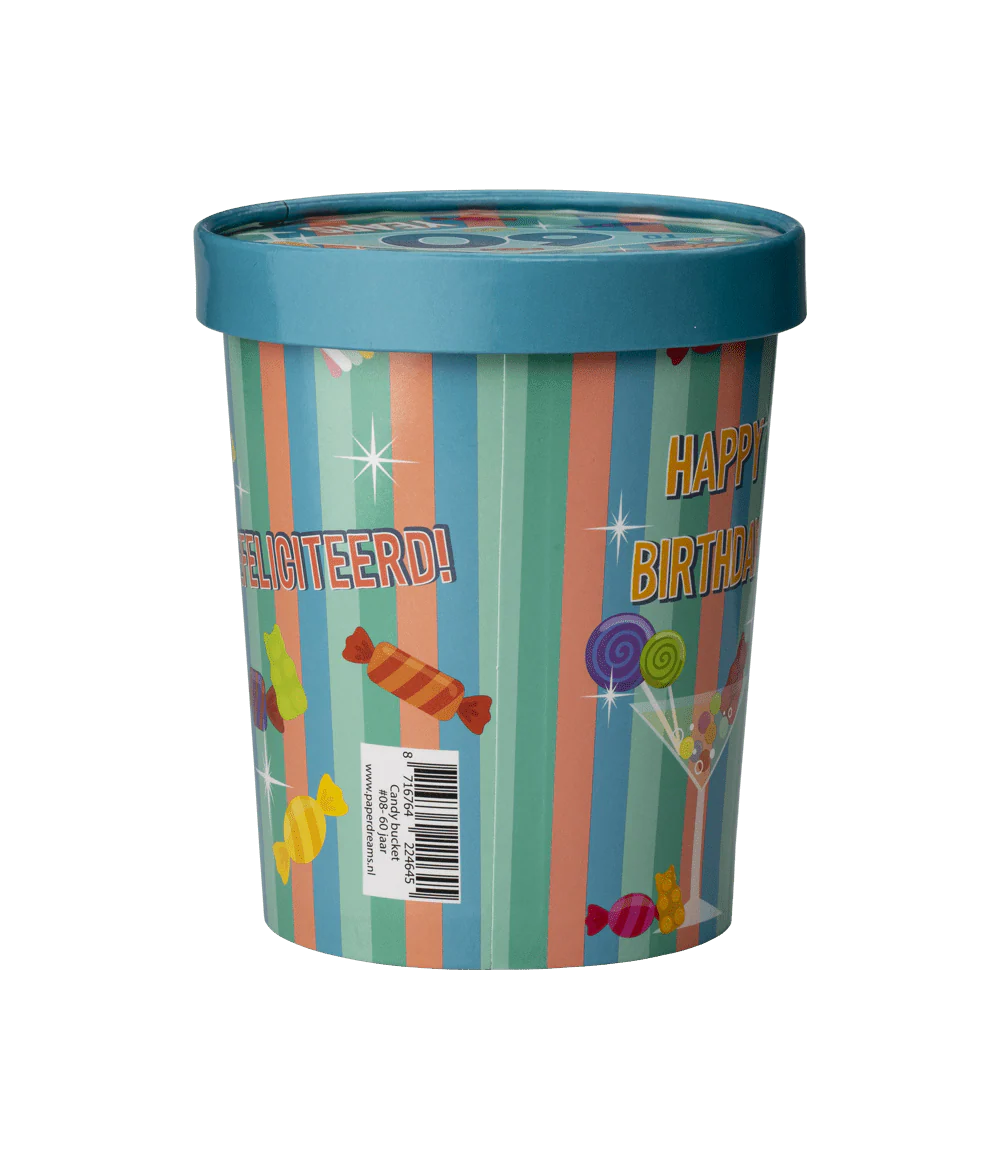 Gekleurde Snoepbakje 60 Jaar 12cm - Image 2