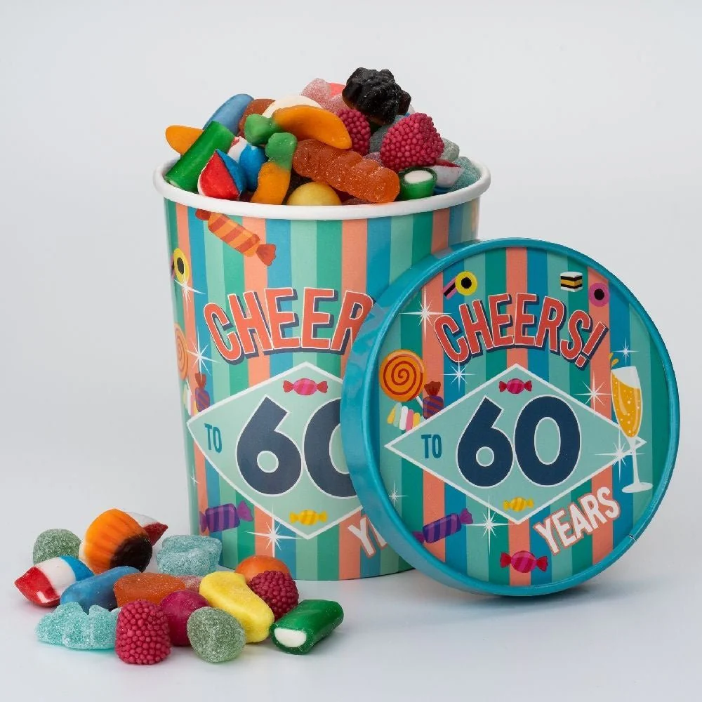 Gekleurde Snoepbakje 60 Jaar 12cm - Image 3
