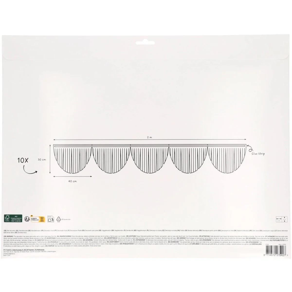 Gekleurde Wanddecoratie 2m - Image 3