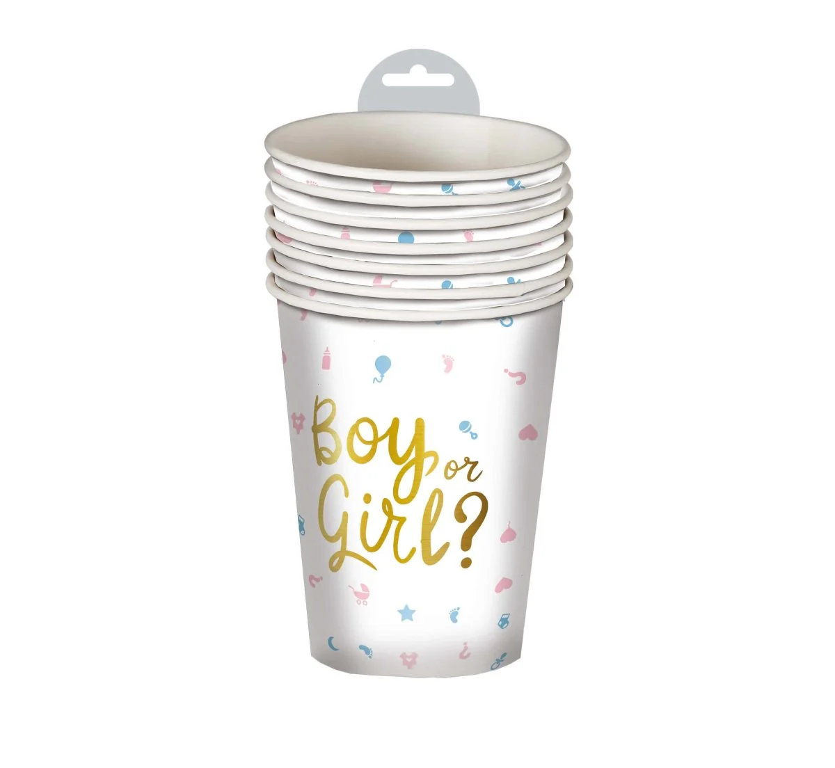 Gender Reveal Bekers 200ml 6st - Image 5