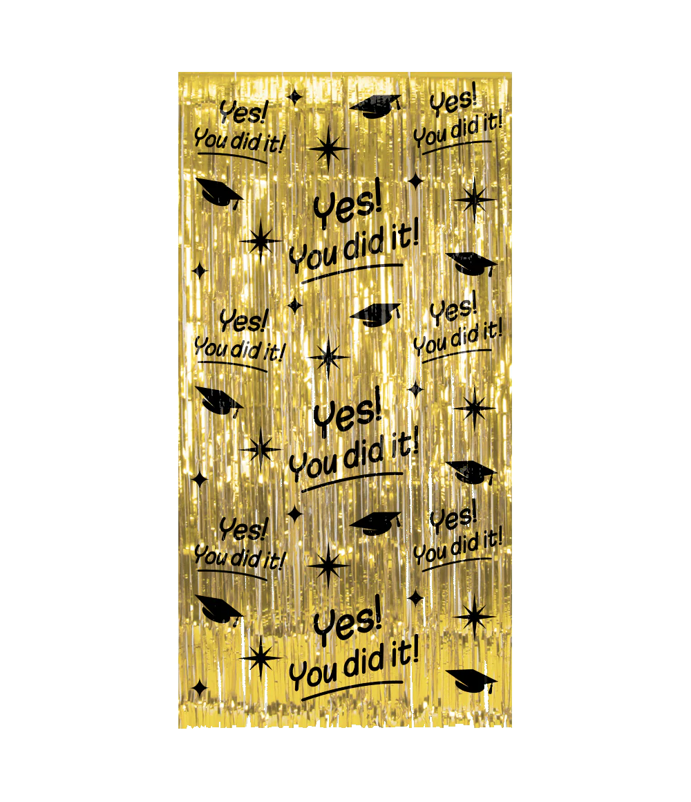 Geslaagd Deurgordijn Goud Zwart - Image 2