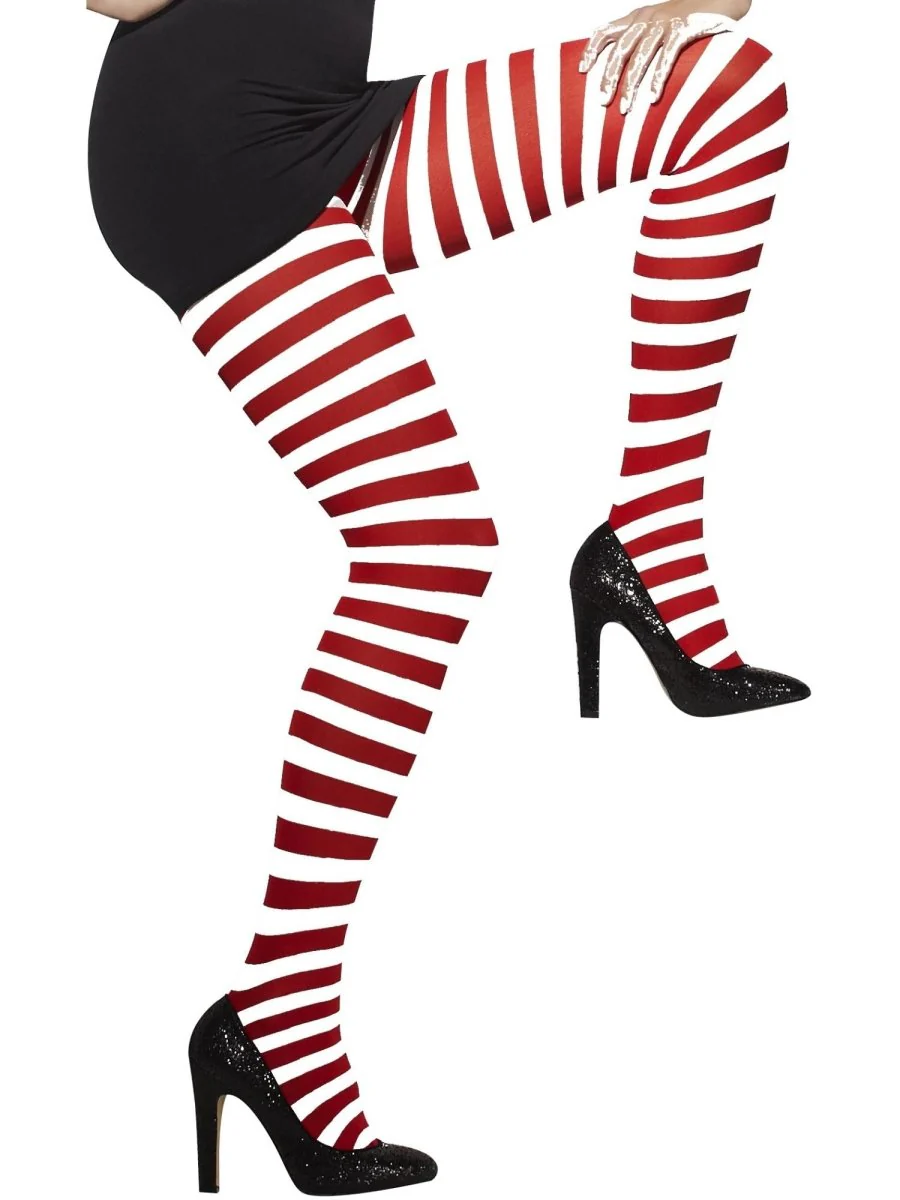 Gestreepte Panty Rood en Wit - Image 3