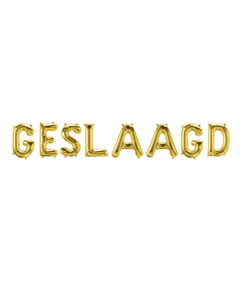 Gouden Ballonnen Set Geslaagd 1,9m