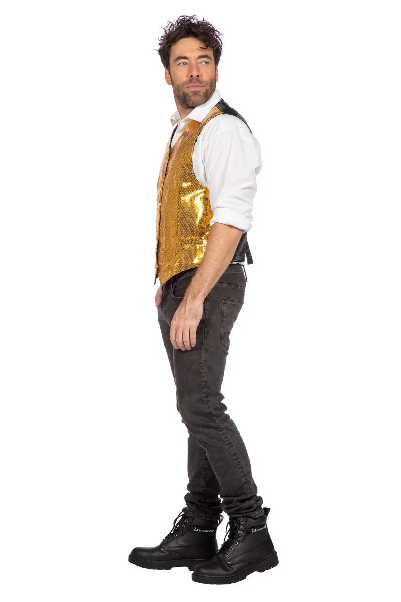 Gouden Gilet Heren Pailletten - Image 2