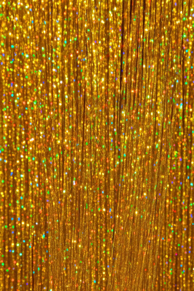 Gouden Hair Extension Glitters 50cm 3st - Image 4