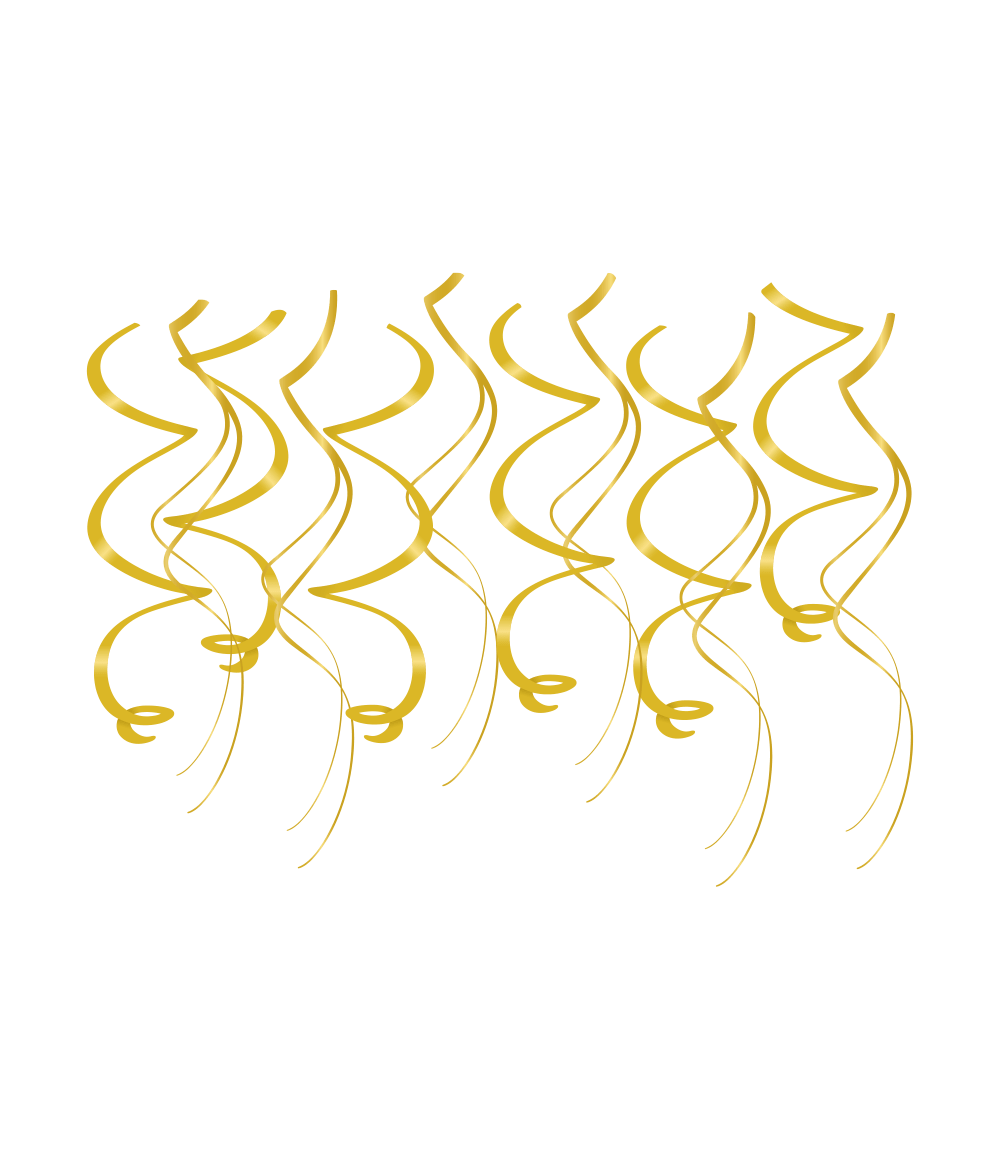 Gouden Hangdecoratie Swirls 12st