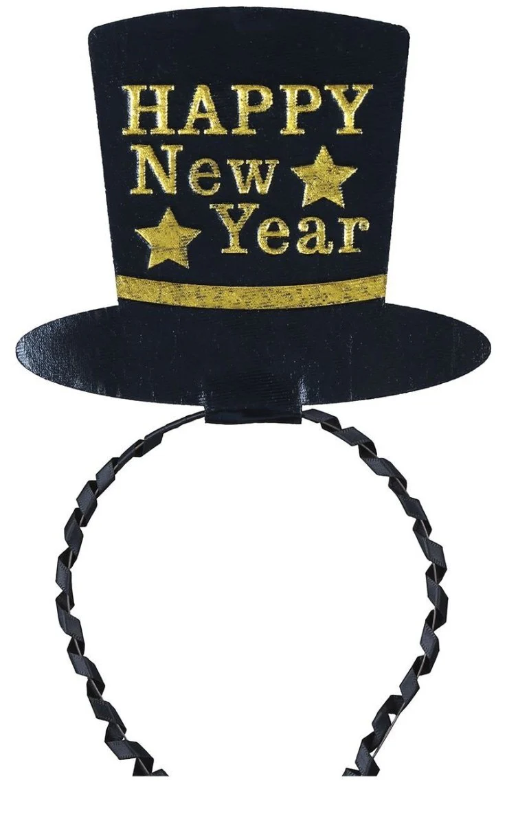 Gouden Happy New Year Haarband - Image 3