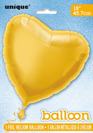 Gouden Helium Ballon Hart Leeg 45cm - Image 2