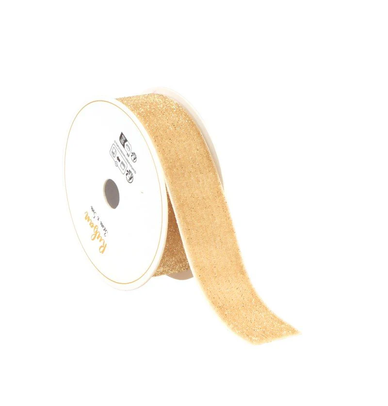 Gouden Lint Fluweel 25Mm 3m