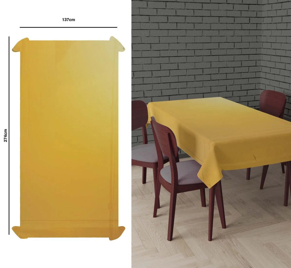 Gouden Tafelkleed Metallic 2,74m - Image 5