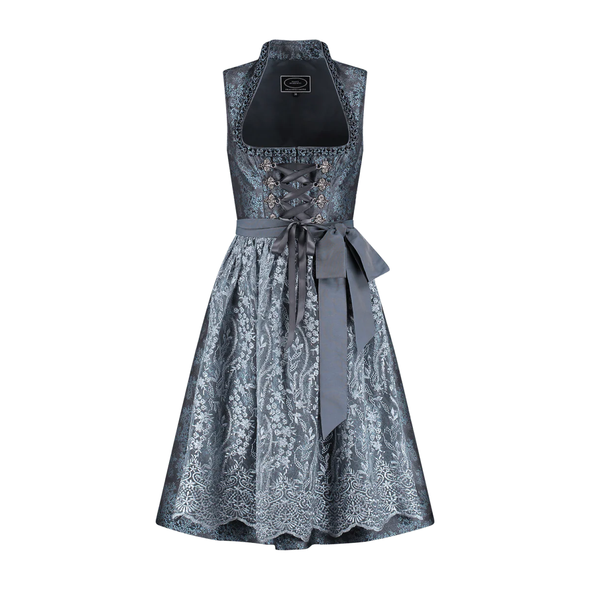 Grijze Dirndl Jurk Oktoberfest Dames 2 delig