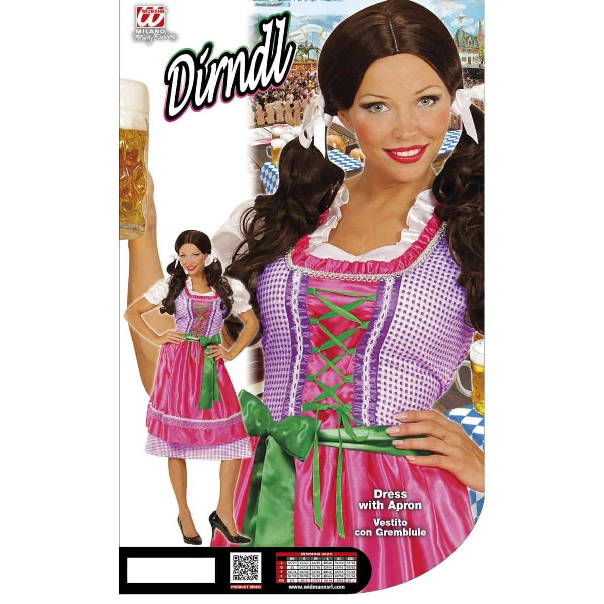 Groen Roze Dirndl Jurk Oktoberfest Dames - Image 4