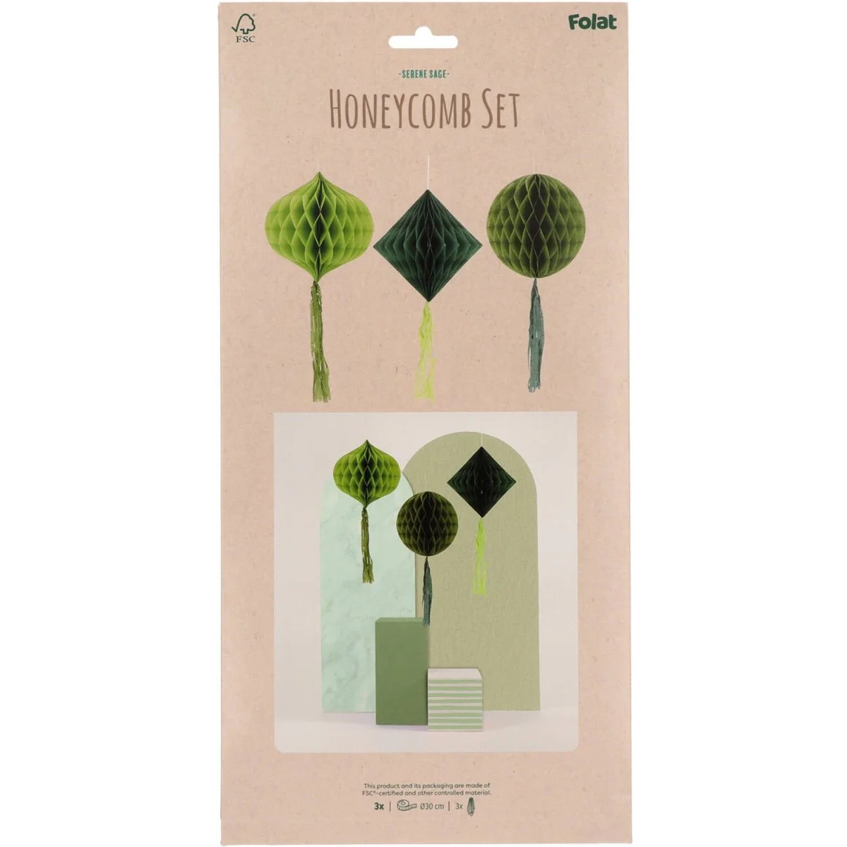 Groene Honeycombs 30cm 3st - Image 5