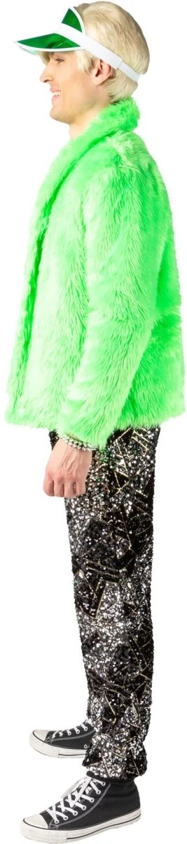 Groene Pluche Jas Heren - Image 2