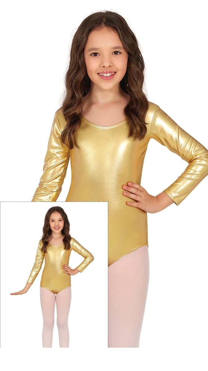 Gympakje Goud Meisje Metallic - Image 3