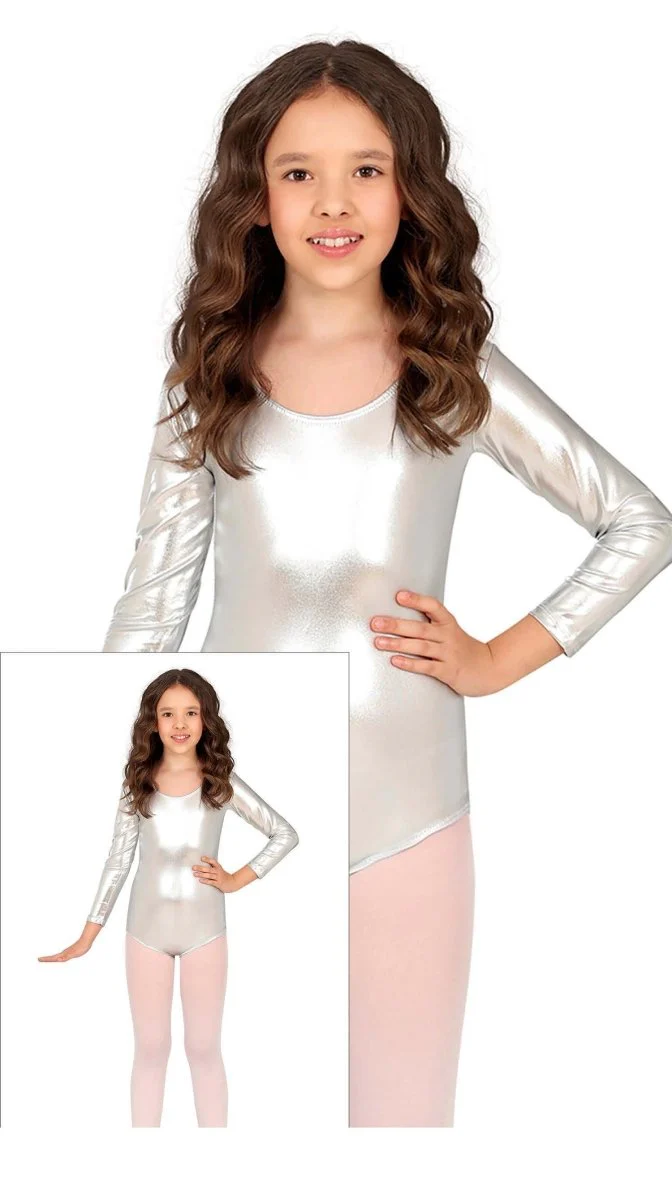 Gympakje Zilver Meisje Metallic - Image 3