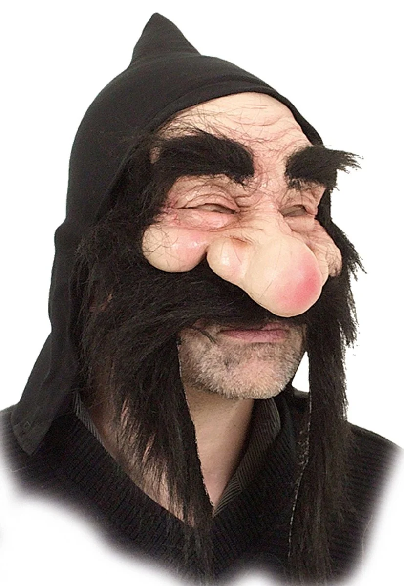 Halfgelaatsmasker Gnom, zwart