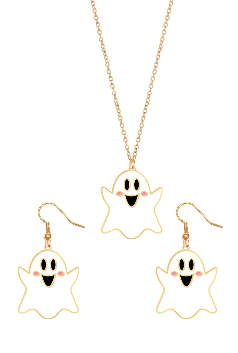Halloween Accessoireset Ketting En Oorbellen Spook