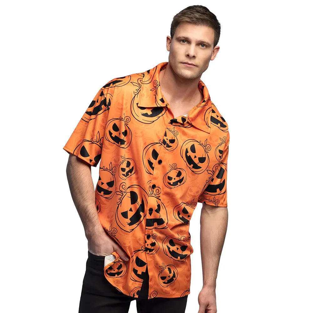 Halloween Blouse Heren Pompoen