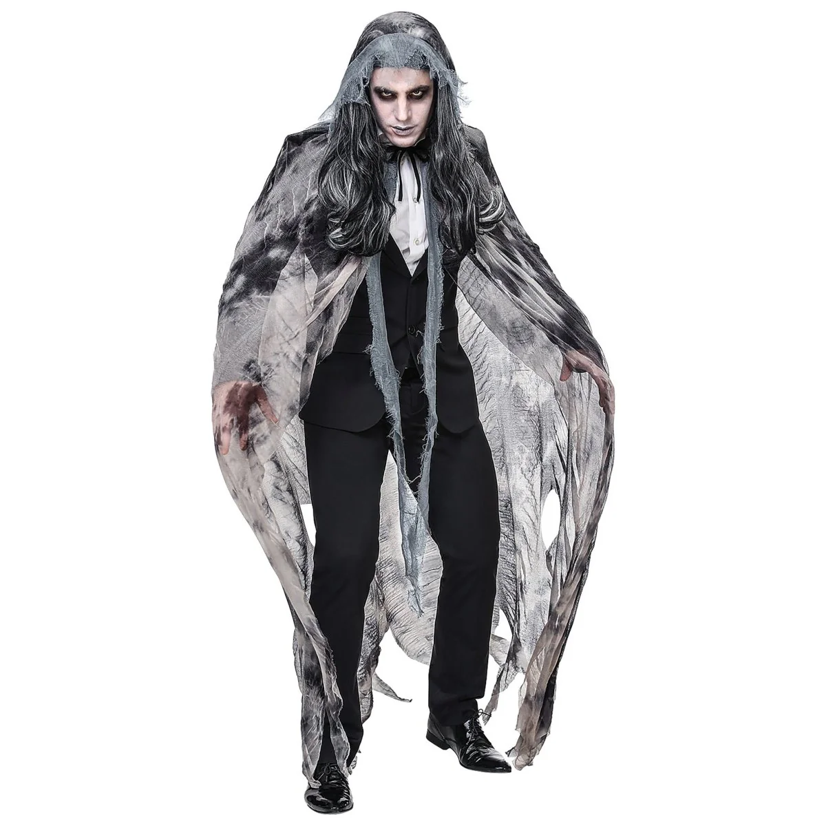 Halloween Cape Grijs Geest - Image 5