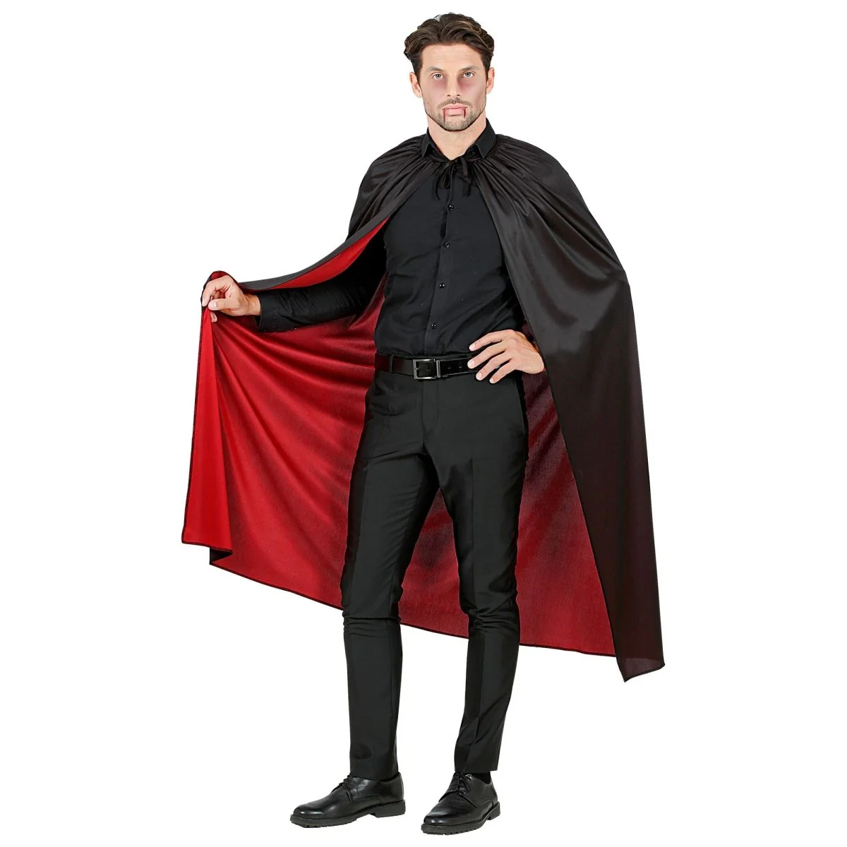 Halloween Cape Rood Zwart 1,3m - Image 3