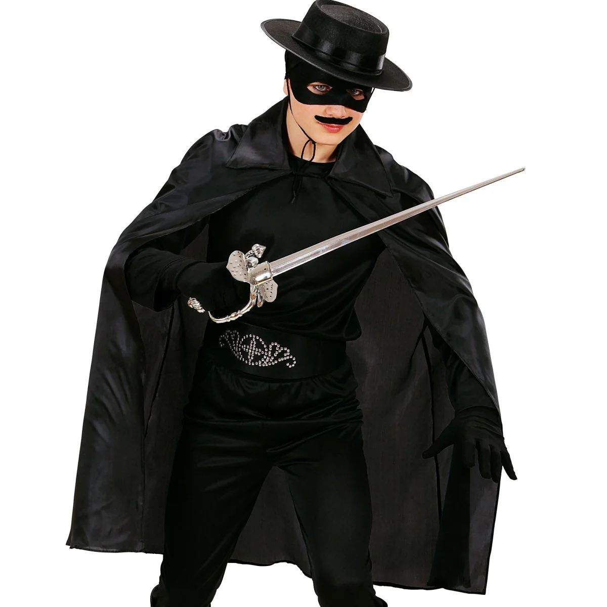 Halloween Cape Zwart Kind - Image 4