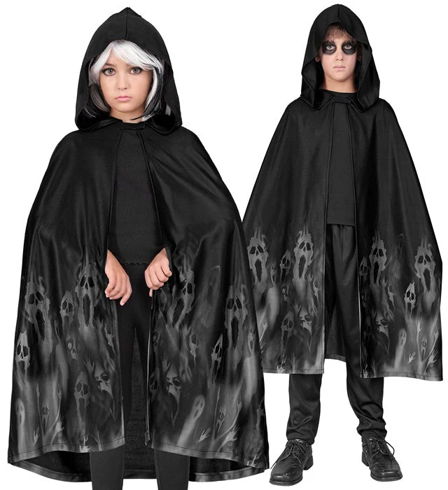 Halloween Cape Zwart Kind Geest 90cm - Image 3