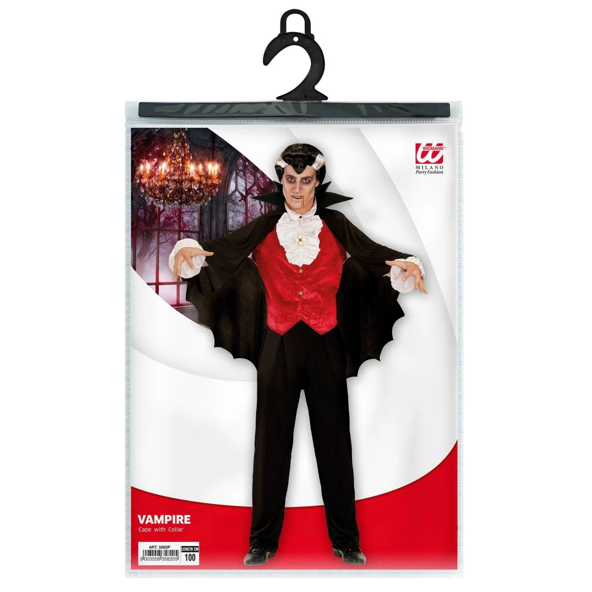 Halloween Cape Zwart Kraag - Image 2