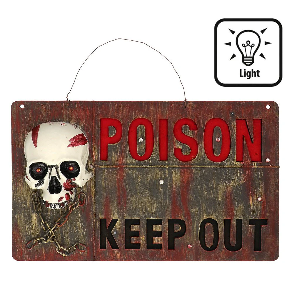 Halloween Deurbord Poison Keep Out 50cm - Image 2