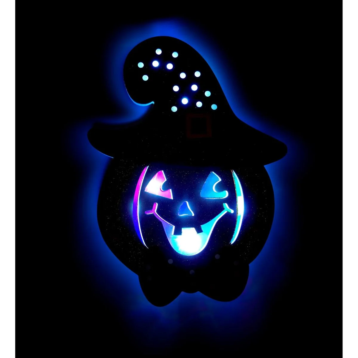 Halloween Deurbord Pompoen Met Licht - Image 2