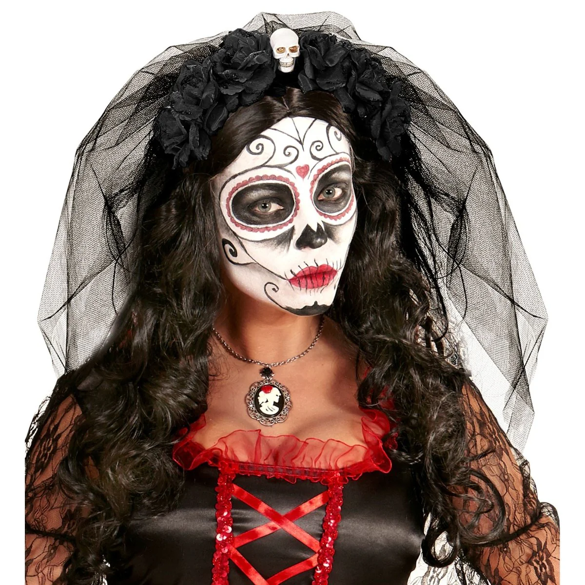Halloween Haarband Met Sluier - Image 3