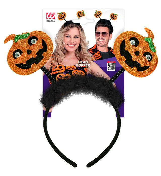 Halloween Haarband Oranje Pompoen - Image 10