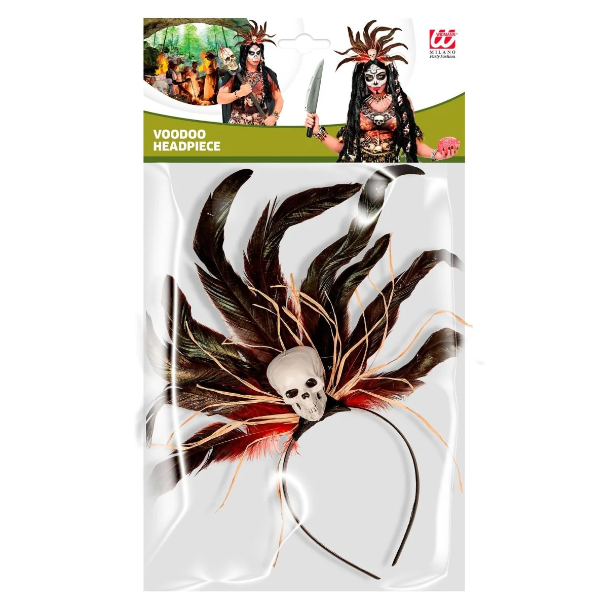 Halloween Haarband Voodoo Doodshoofd - Image 2