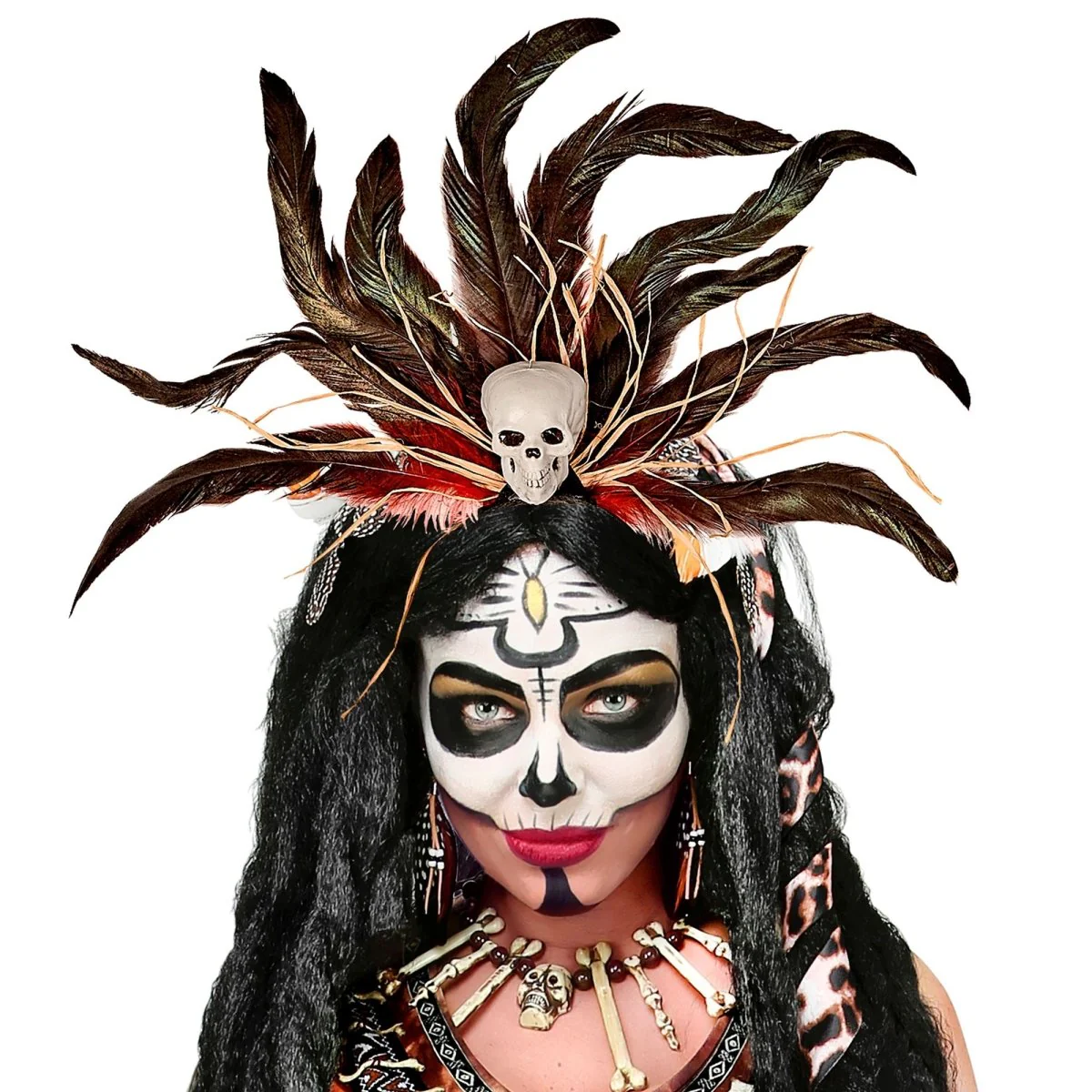 Halloween Haarband Voodoo Doodshoofd - Image 3