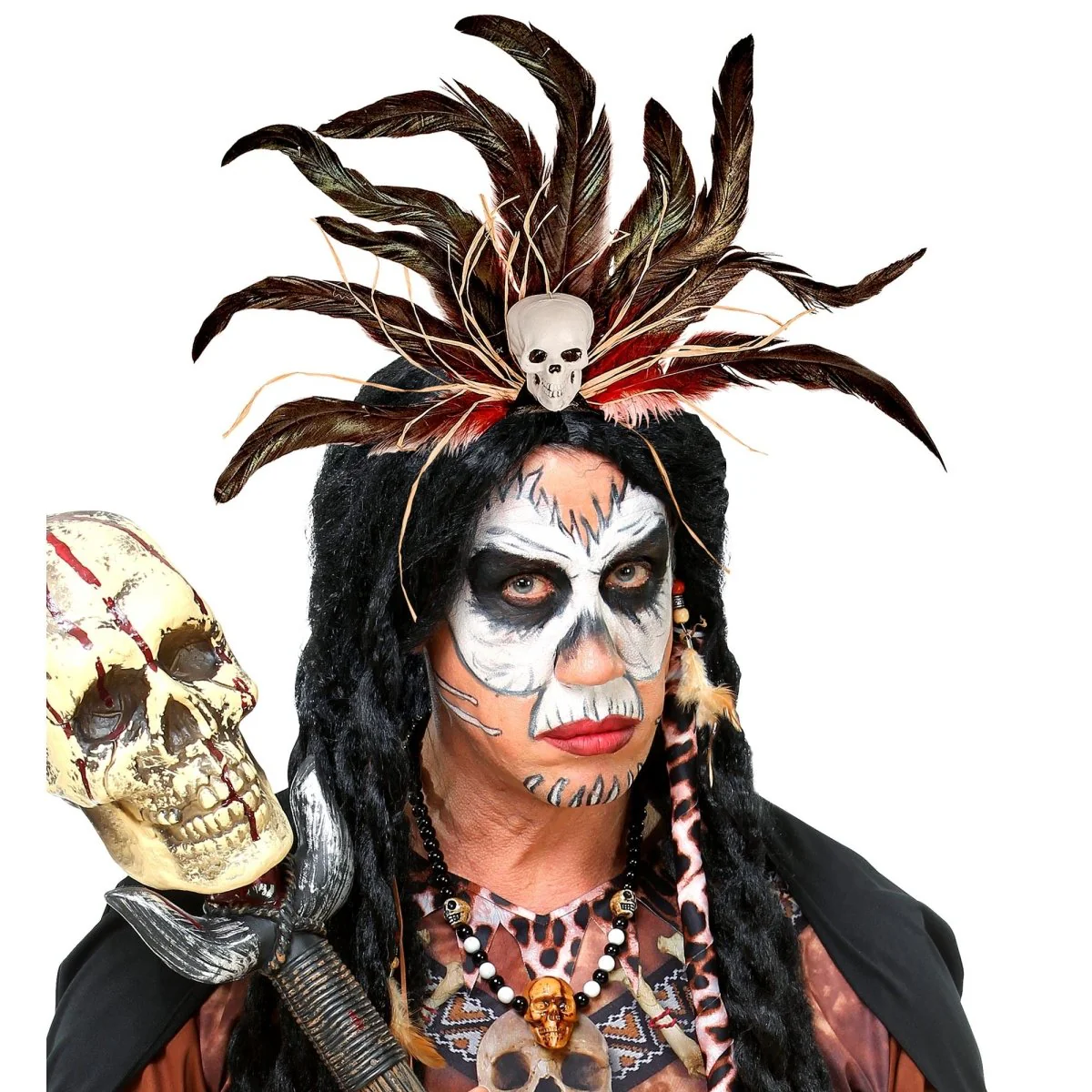 Halloween Haarband Voodoo Doodshoofd - Image 4