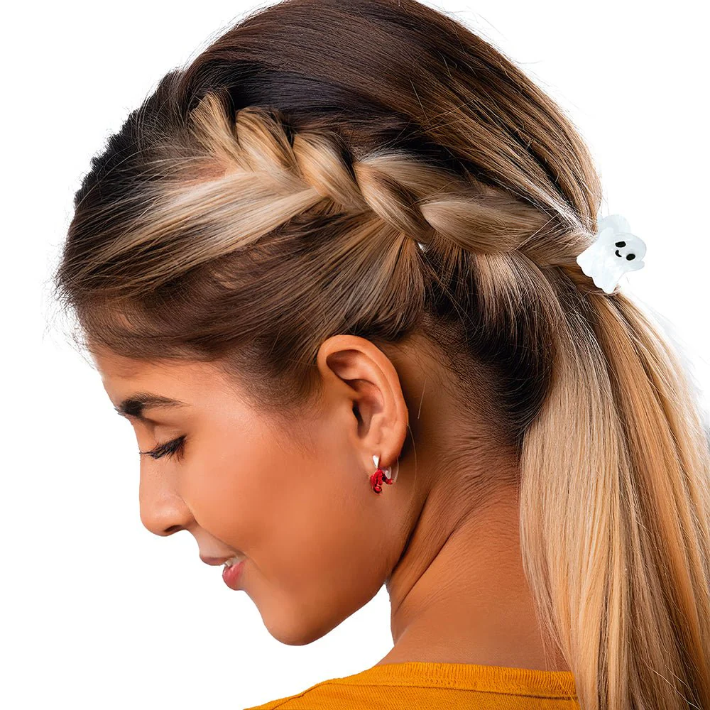 Halloween Haarclip Pompoen En Spook 5st - Image 2