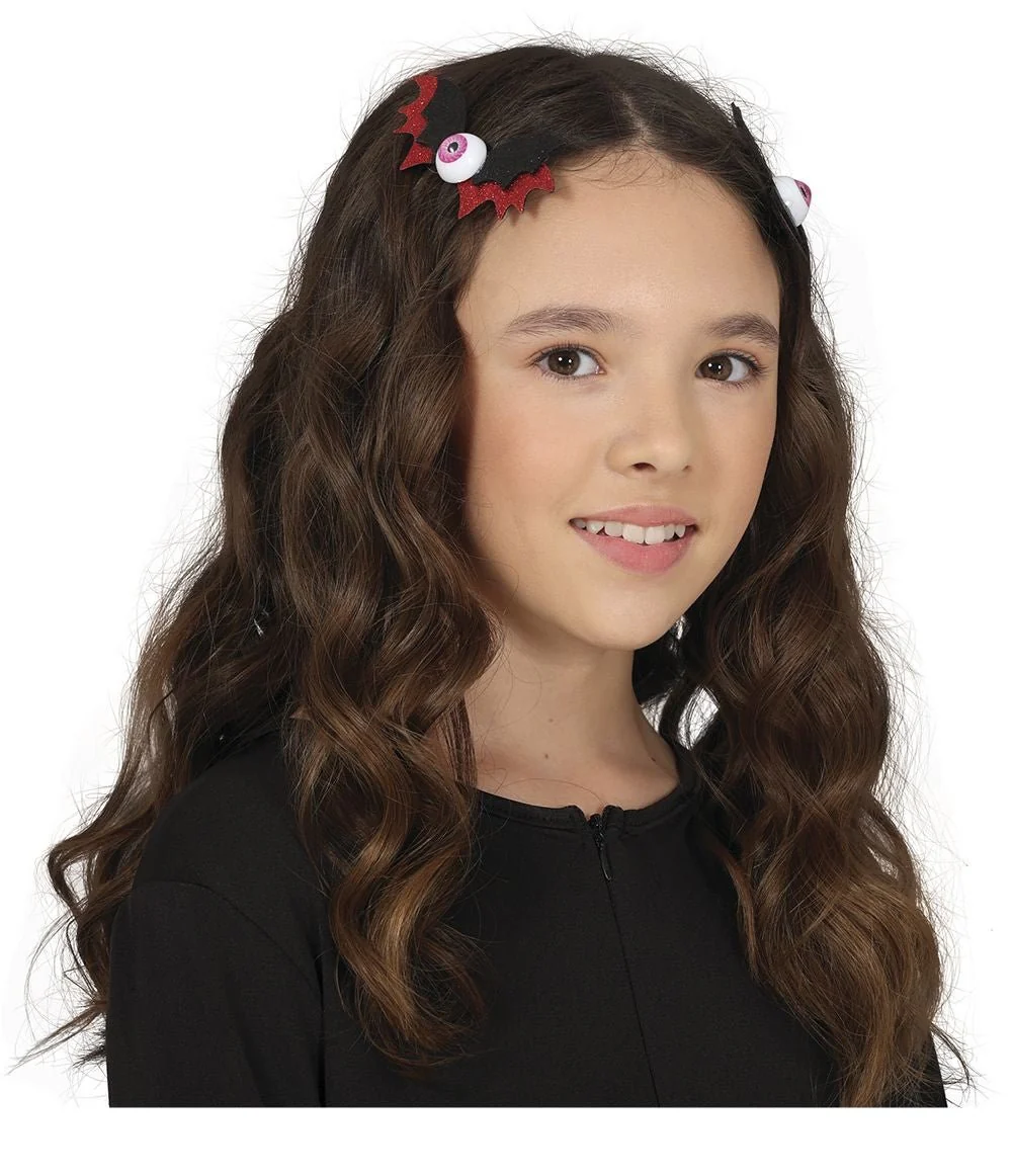 Halloween Haarclip Vleermuis 10cm 2st - Image 5