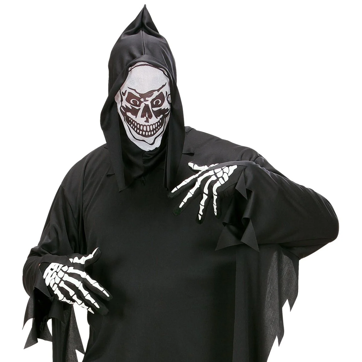 Halloween Handschoenen Wit Zwart Skelet - Image 5