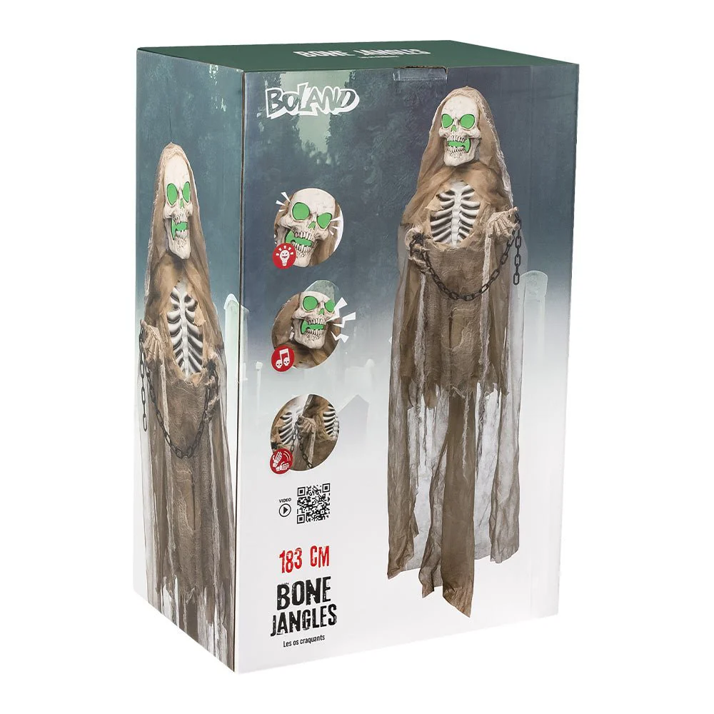 Halloween Hangdecoratie Bruin Skelet 1,83m - Image 5