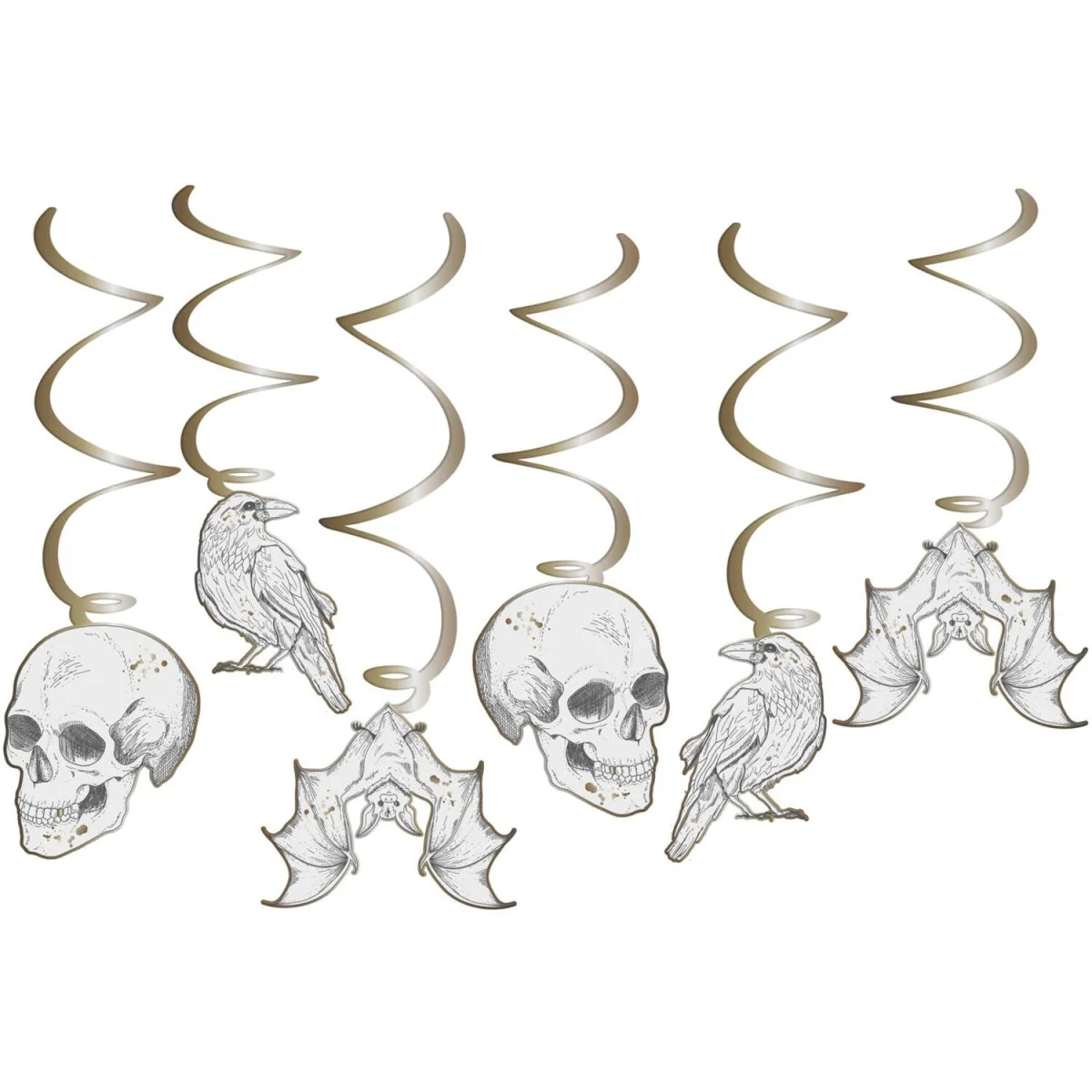 Halloween Hangspiralen 60cm 6st