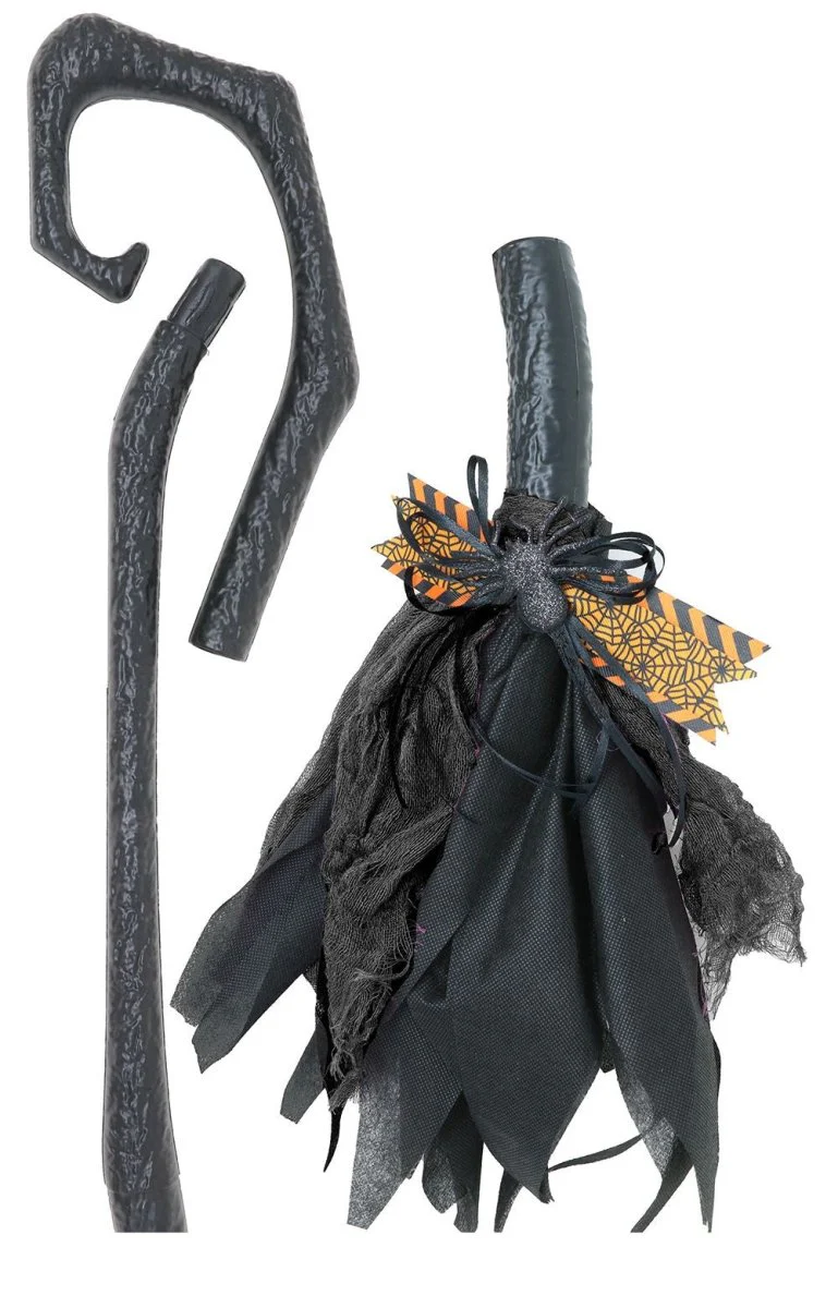 Halloween Heksenbezem Zwart 90cm - Image 5