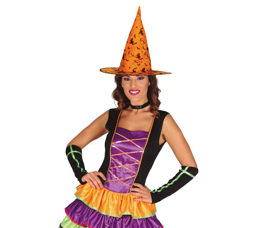 Halloween Heksenhoed Oranje - Image 3