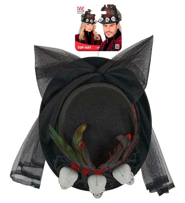 Halloween Hoed Hoog Met Schedels - Image 2