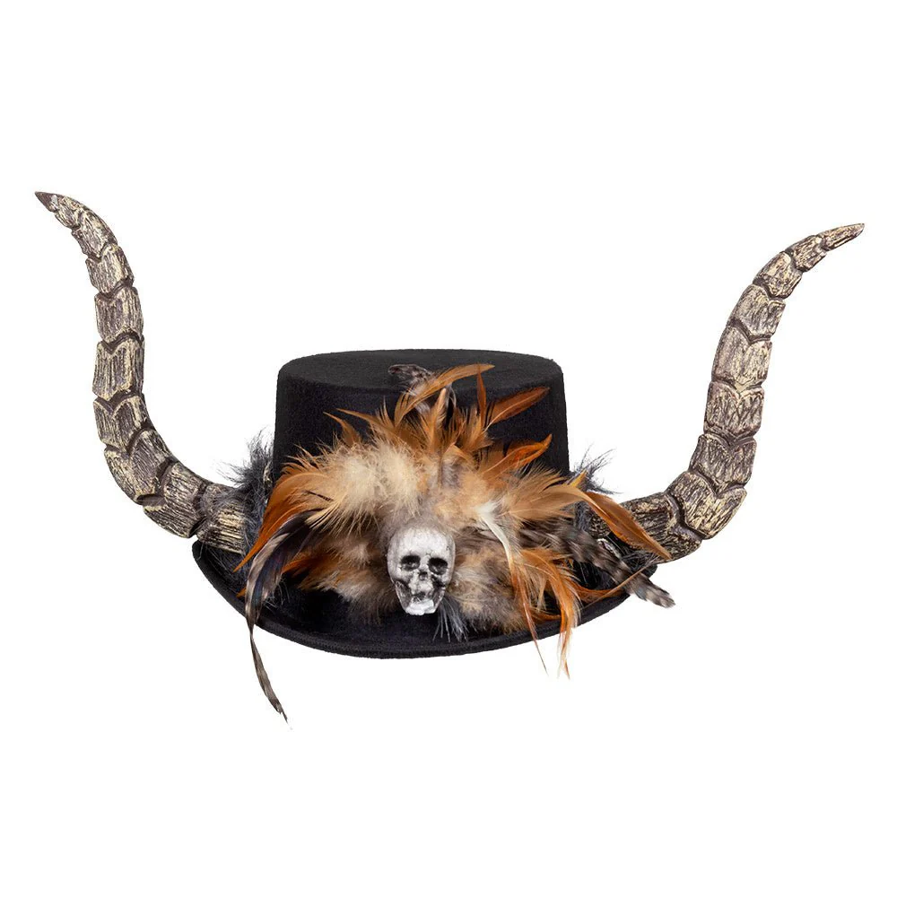 Halloween Hoed Vodoo Hoorns - Image 2