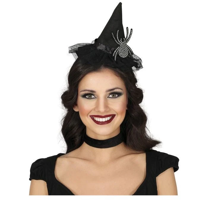 Halloween Hoofdband Heksenhoed Met Spin - Image 2