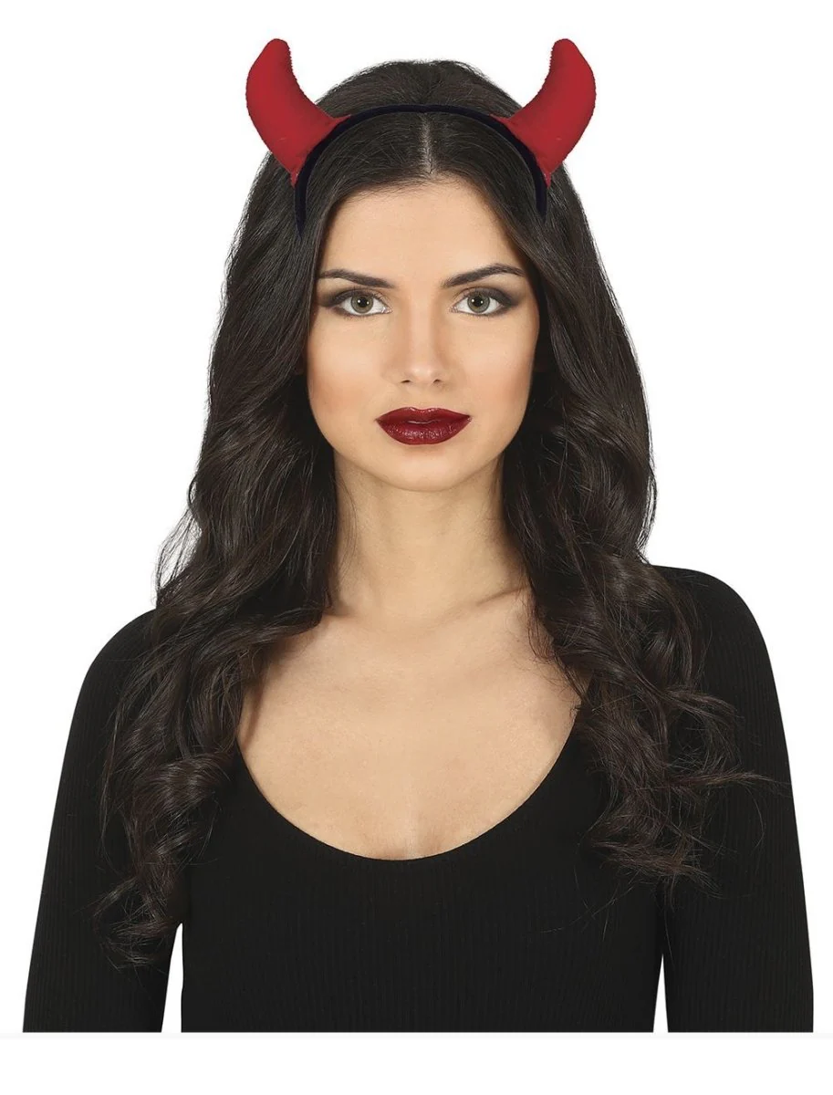 Halloween Hoofdband Rood Duivelshorenen - Image 2