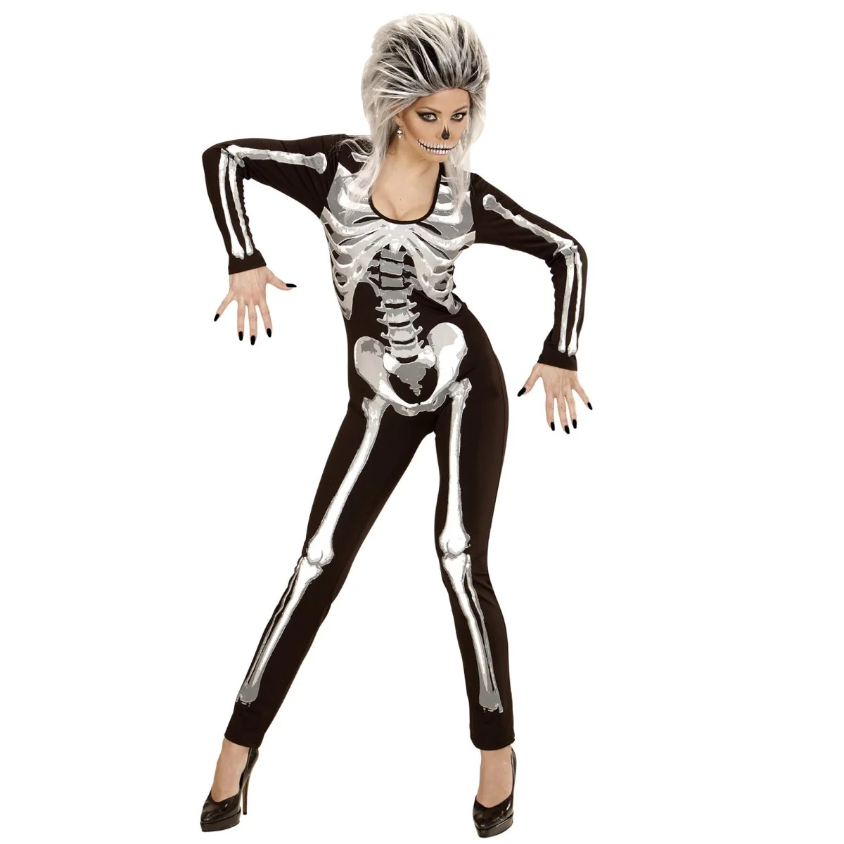 Halloween Jumpsuit Dames Skelet