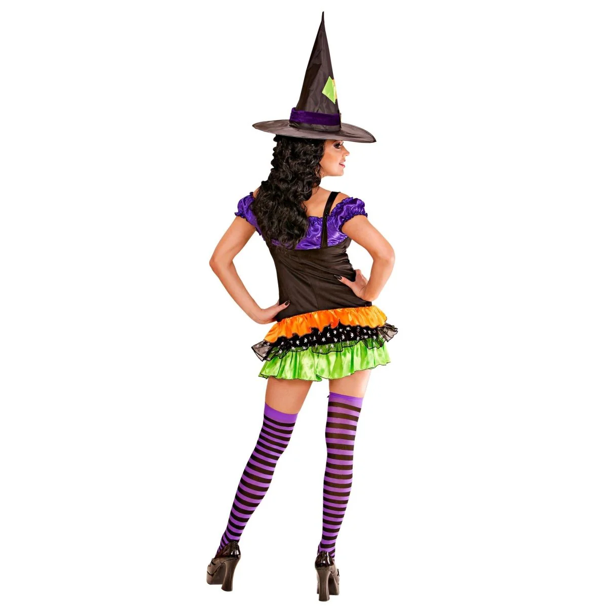Halloween Jurk Gekleurd Dames Heks Glamour - Image 4